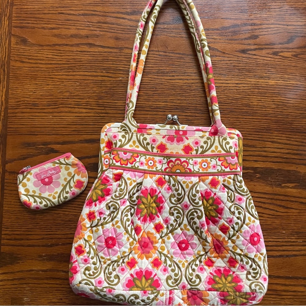 Vera Bradley quilted bag AND wallet